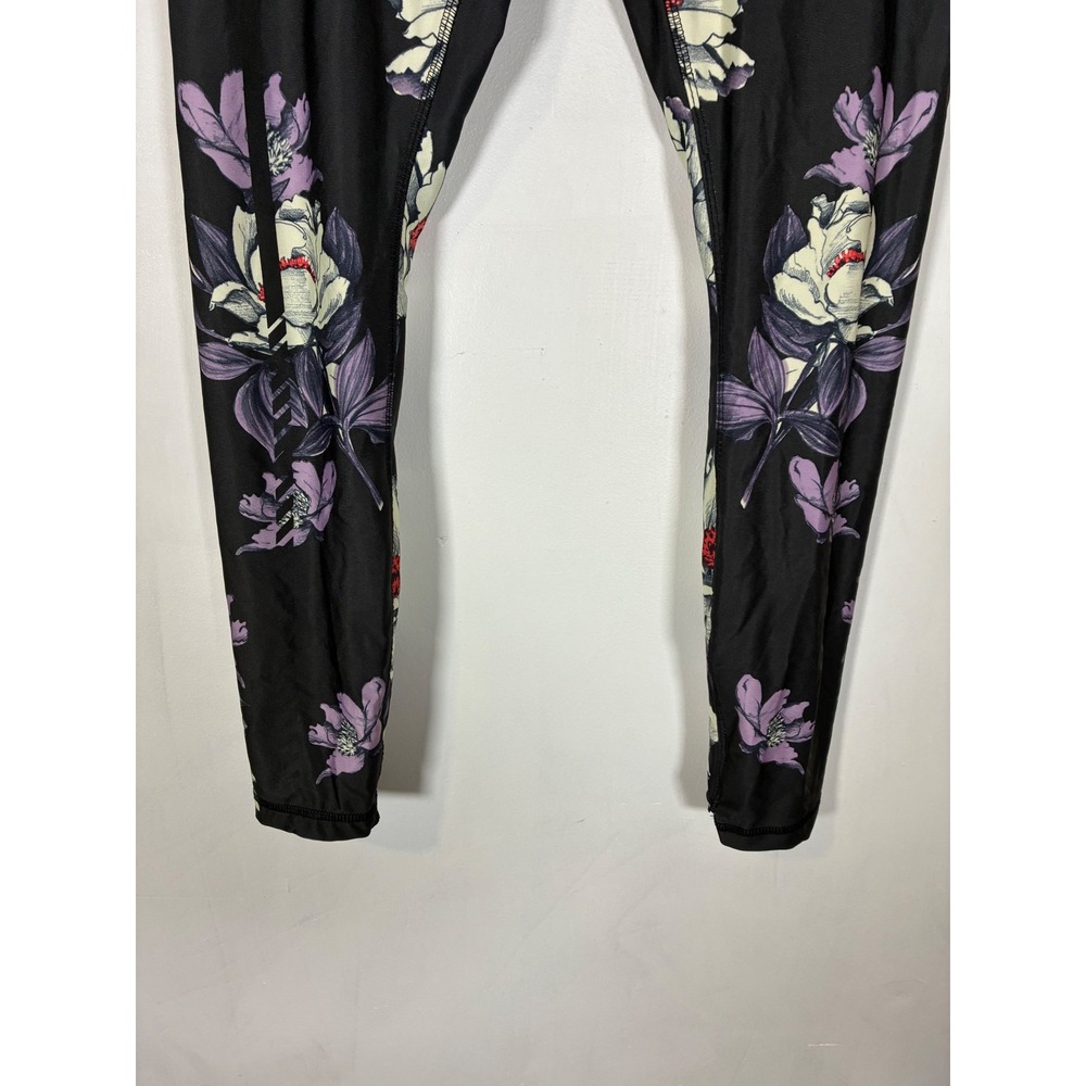 RBX Medium Floral High Waisted Performance Leggings Yoga Athletic Pants - Picture 4 of 8